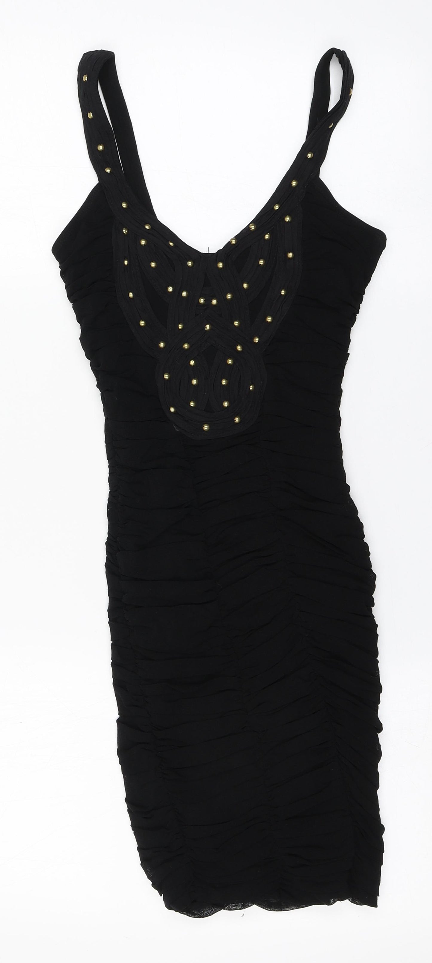 Jane Norman Womens Black  Nylon A-Line  Size 10  Halter