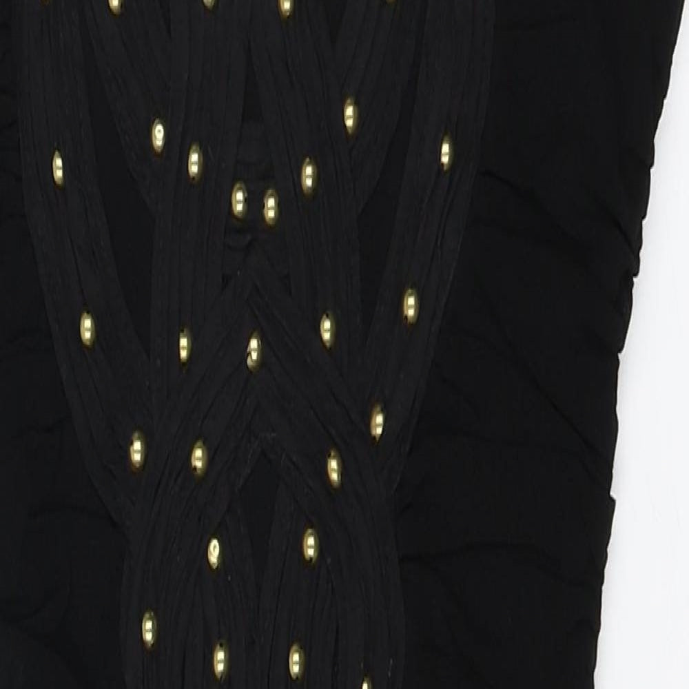 Jane Norman Womens Black  Nylon A-Line  Size 10  Halter