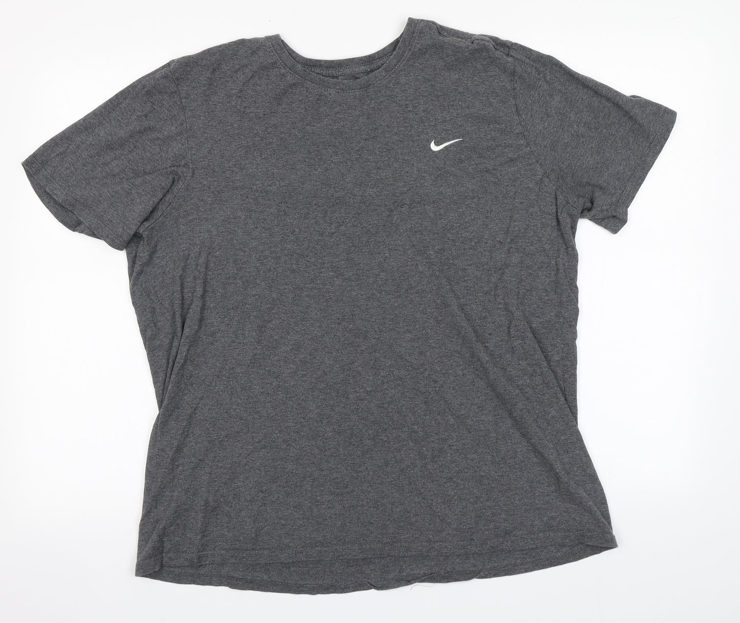 Nike Mens Grey  Cotton  T-Shirt Size L Round Neck