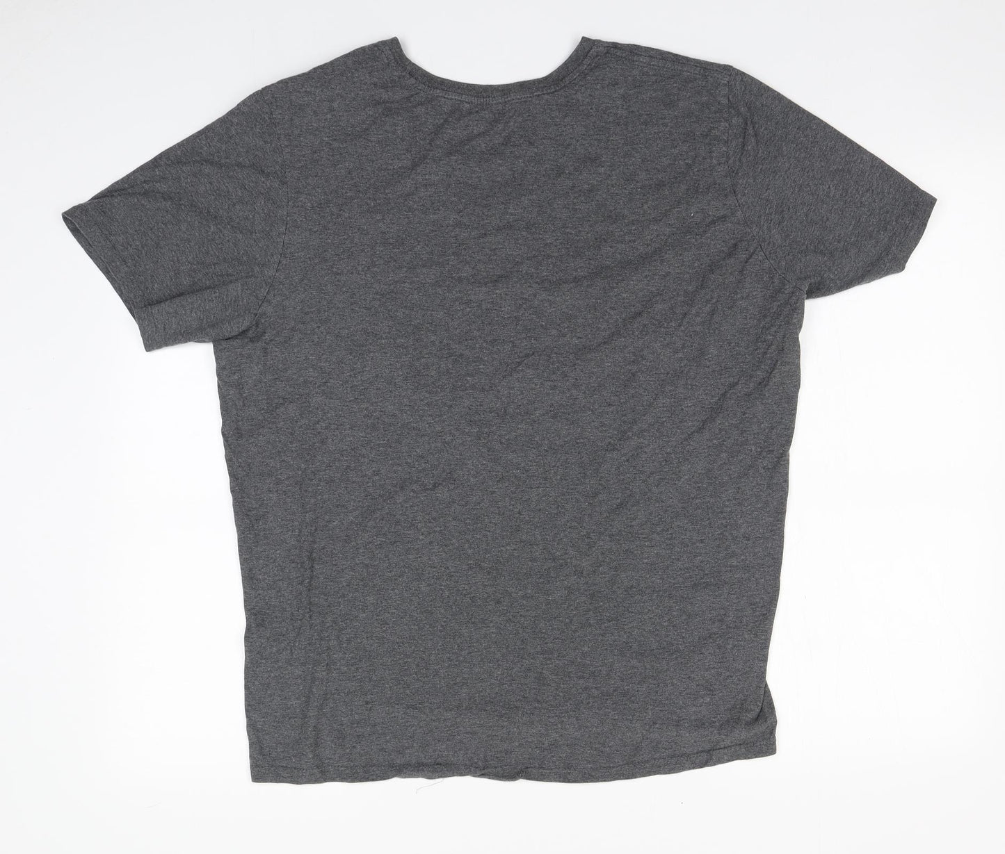 Nike Mens Grey  Cotton  T-Shirt Size L Round Neck