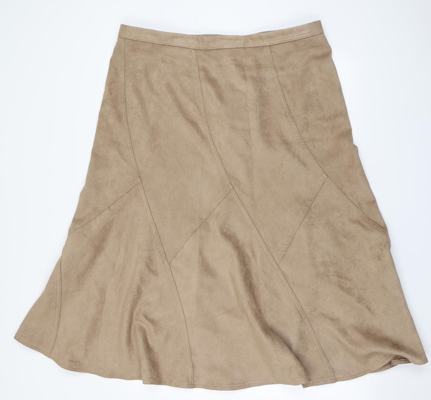 Marks and Spencer Womens Beige  Polyester A-Line Skirt Size 20