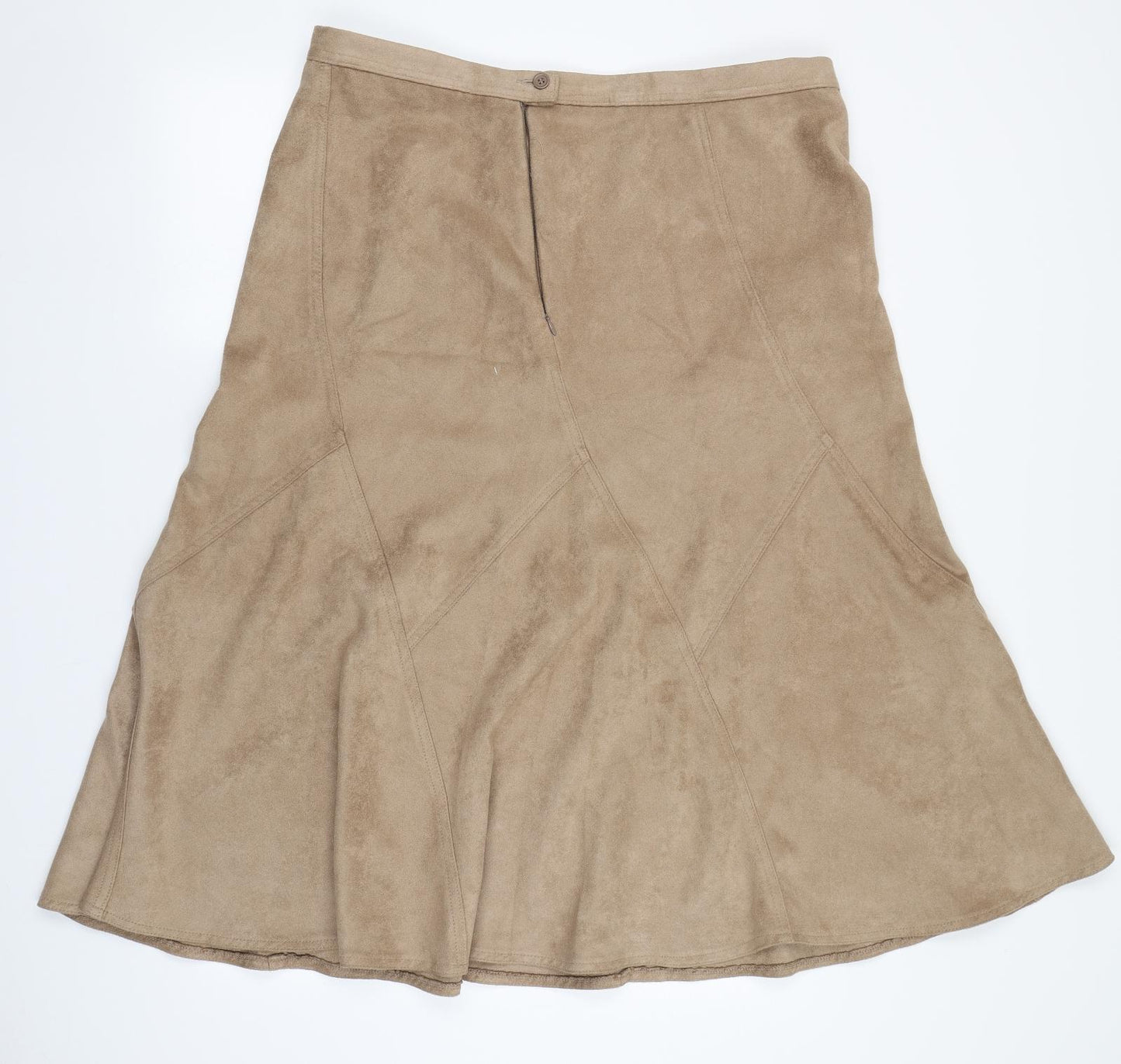 Marks and Spencer Womens Beige  Polyester A-Line Skirt Size 20