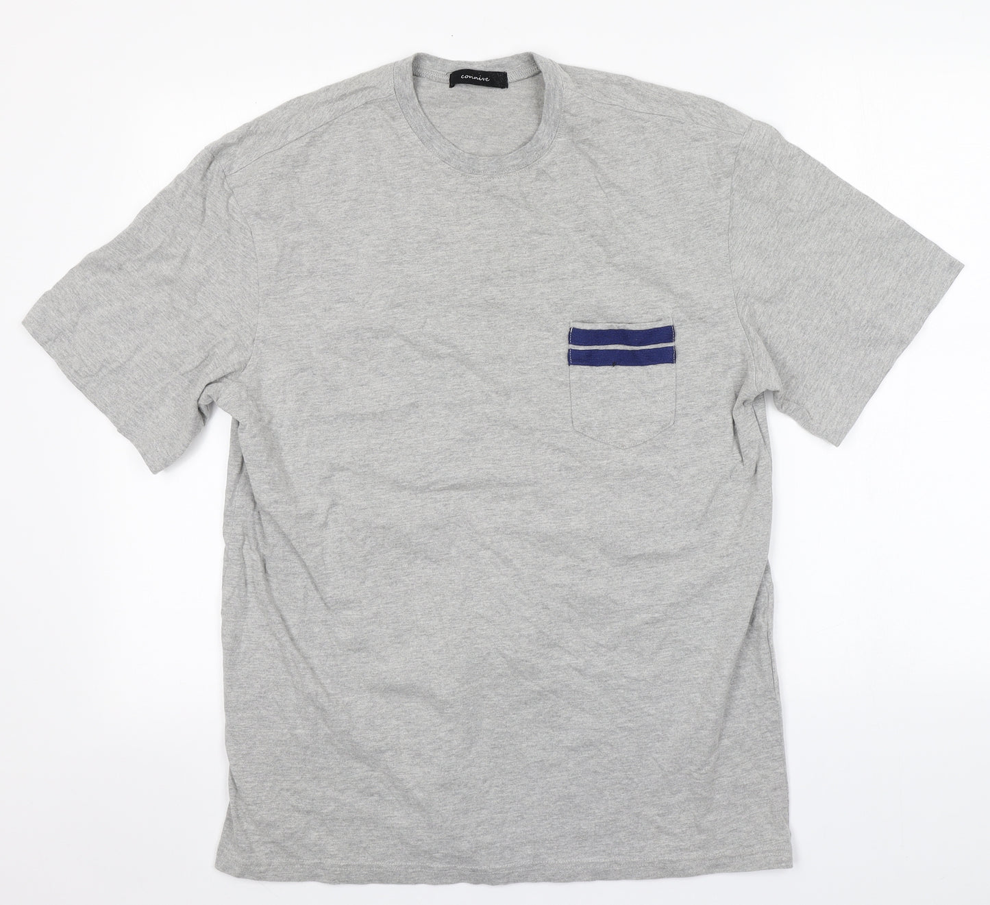 Preworn Mens Grey    T-Shirt  Round Neck