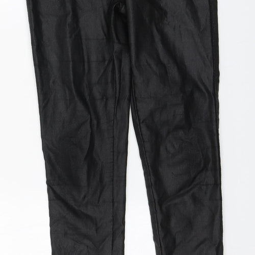 Missguided Womens Black  Viscose Trousers  Size 8 L28 in Regular