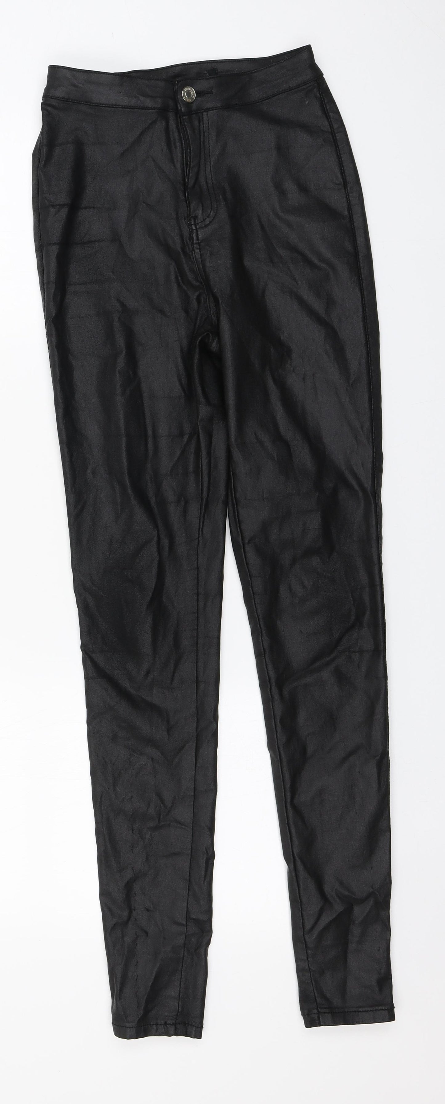Missguided Womens Black  Viscose Trousers  Size 8 L28 in Regular