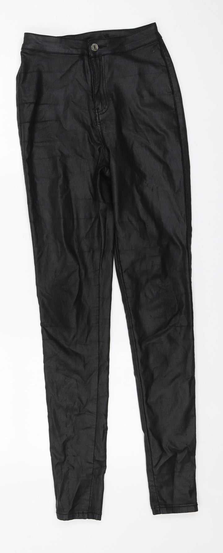 Missguided Womens Black  Viscose Trousers  Size 8 L28 in Regular