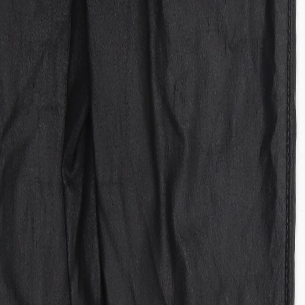 Missguided Womens Black  Viscose Trousers  Size 8 L28 in Regular