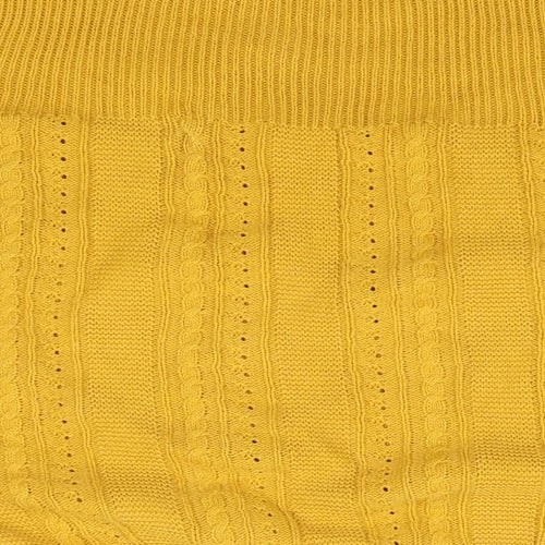 TU Womens Orange Round Neck  Cotton Pullover Jumper Size 10