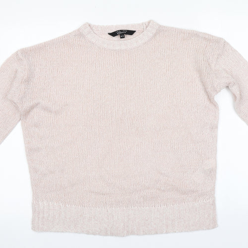 New Look Girls Grey Round Neck  Acrylic Pullover Jumper Size 14-15 Years