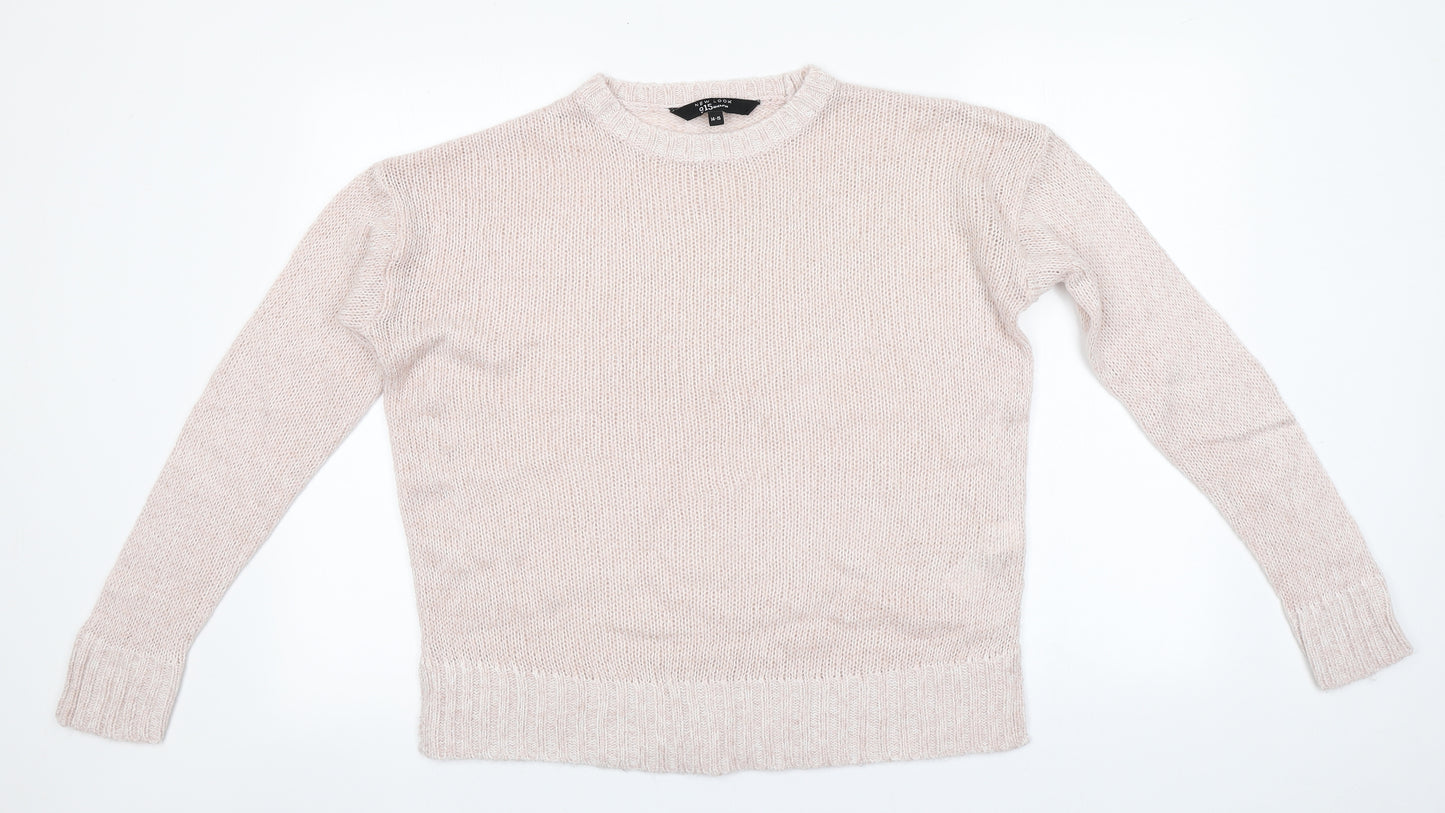 New Look Girls Grey Round Neck  Acrylic Pullover Jumper Size 14-15 Years