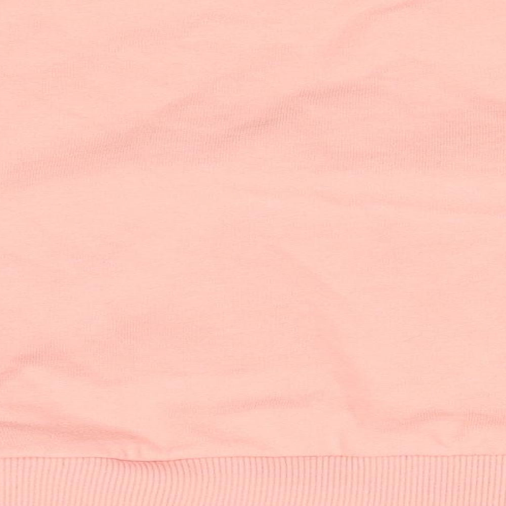 River Island Girls Pink Roll Neck  Cotton Pullover Jumper Size 5-6 Years