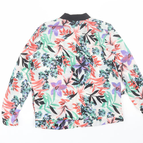Innocence Womens White Floral  Jacket  Size 8