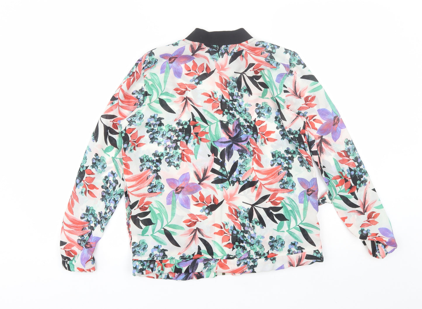 Innocence Womens White Floral  Jacket  Size 8