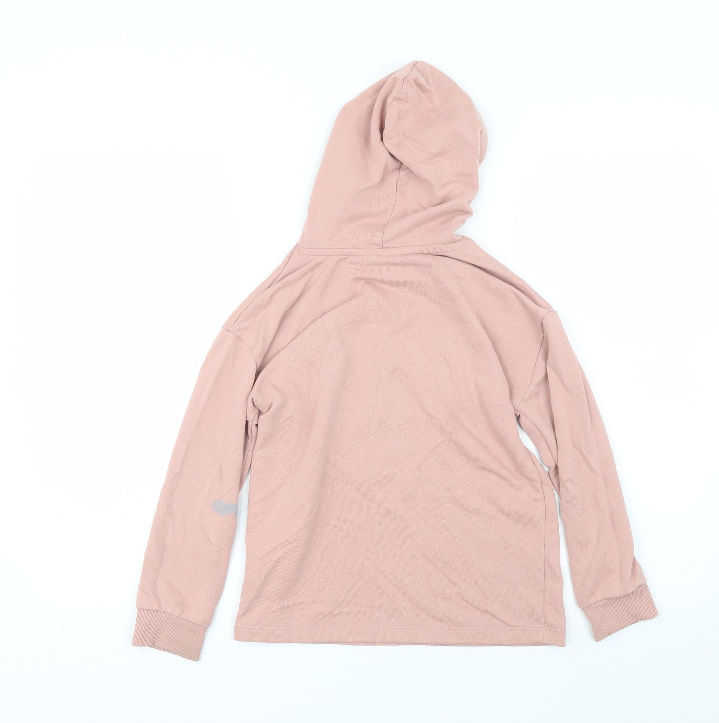 H&M Girls Pink  Cotton Pullover Hoodie Size 8-9 Years