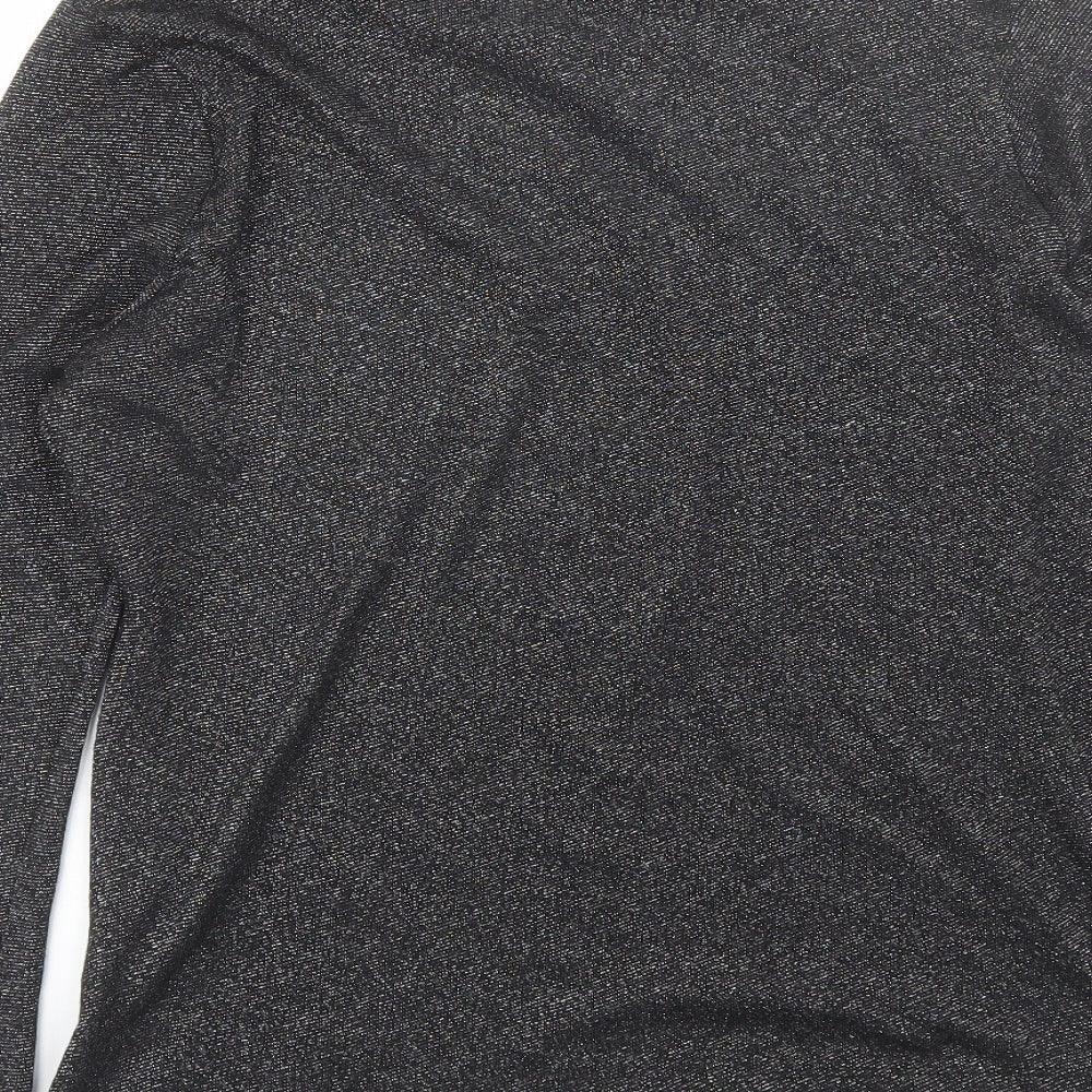 Atmosphere Womens Black  Polyester Basic Blouse Size 14 Round Neck