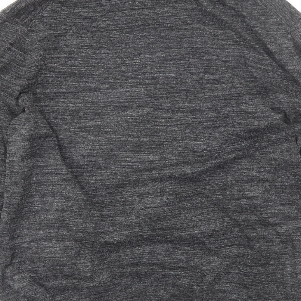 Marks and Spencer Mens Grey Collared  Cotton Pullover Jumper Size 3XL