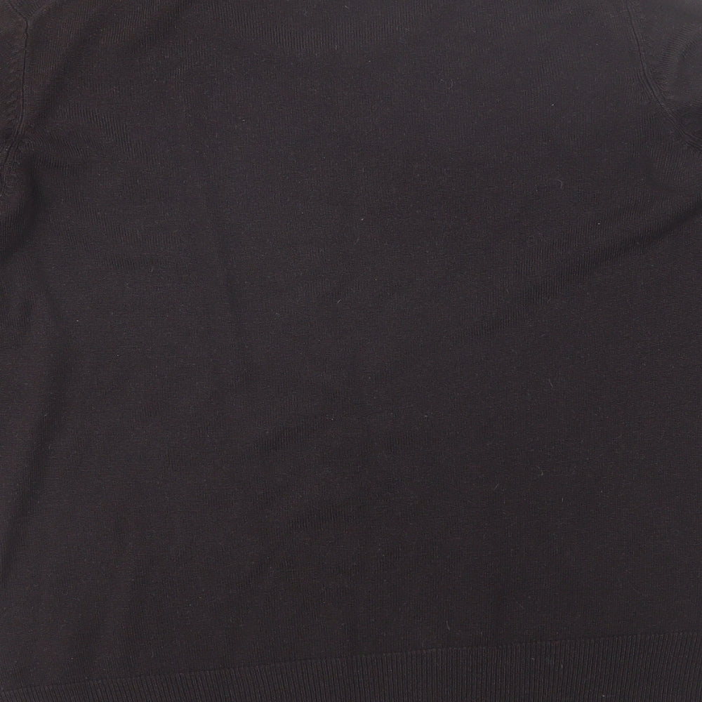 Marks and Spencer Womens Brown Round Neck  Acrylic Pullover Jumper Size 12