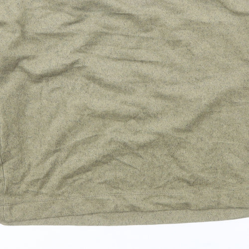 Find Womens Green Round Neck  Polyester Pullover Jumper Size S