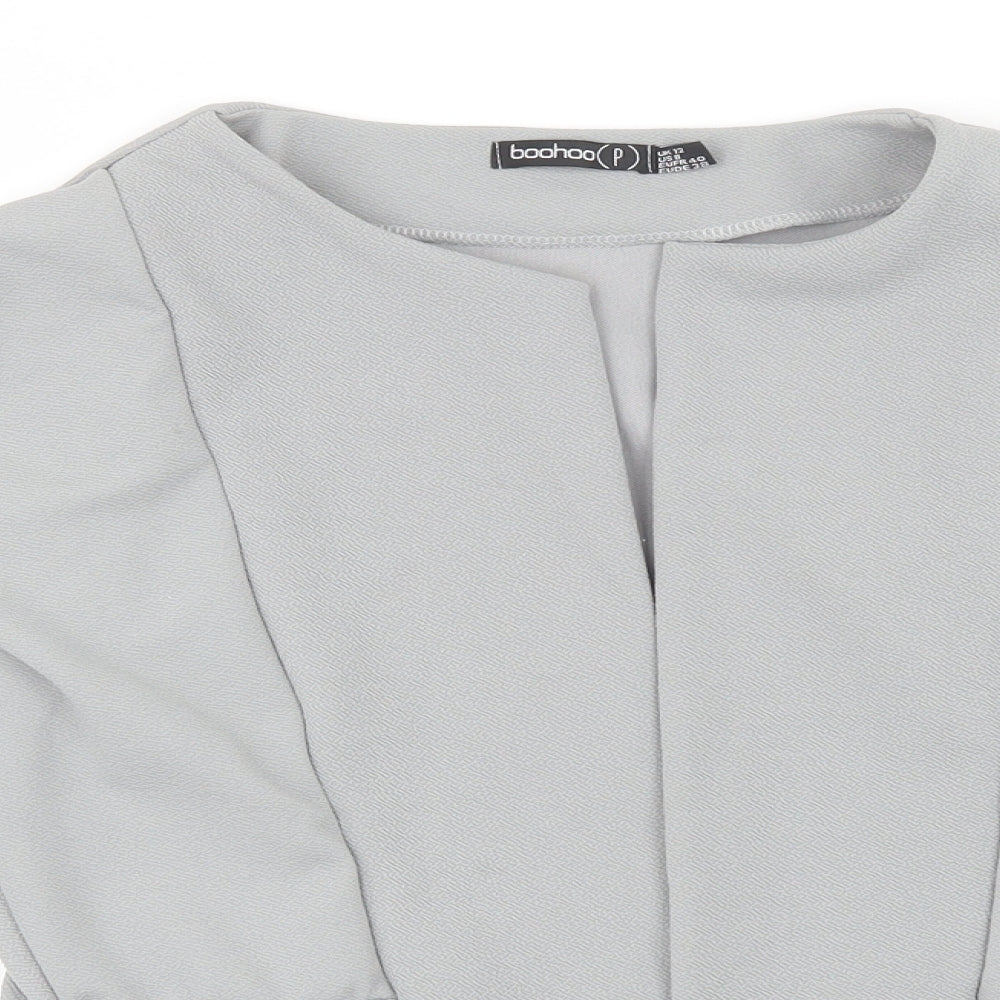 Boohoo Womens Grey   Jacket  Size 12