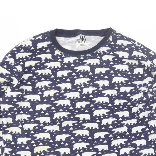 NEXT Womens Blue  Cotton Top Pyjama Top Size M   - Polar bear