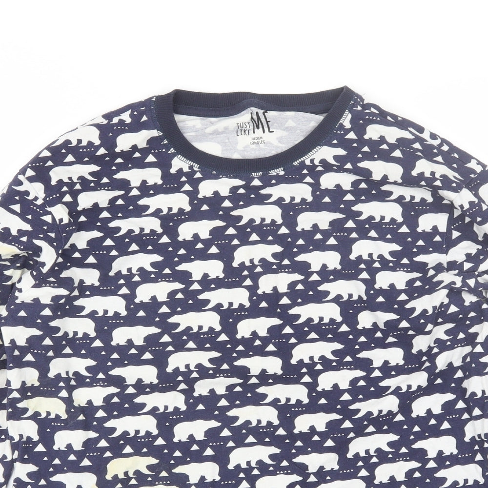 NEXT Womens Blue  Cotton Top Pyjama Top Size M   - Polar bear