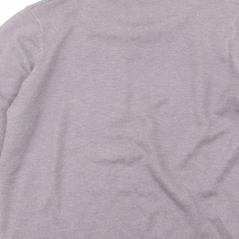 Marks and Spencer Womens Purple Round Neck  Acrylic Pullover Jumper Size 12