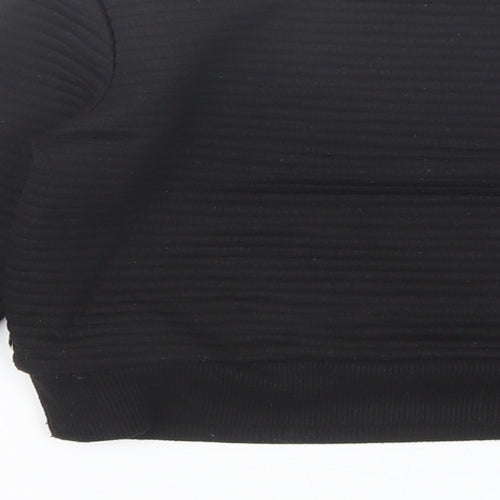 Miss E-vie Girls Black Round Neck  Polyester Pullover Jumper Size 7-8 Years
