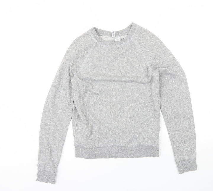 Divided Womens Grey Round Neck  Cotton Pullover Jumper Size XS