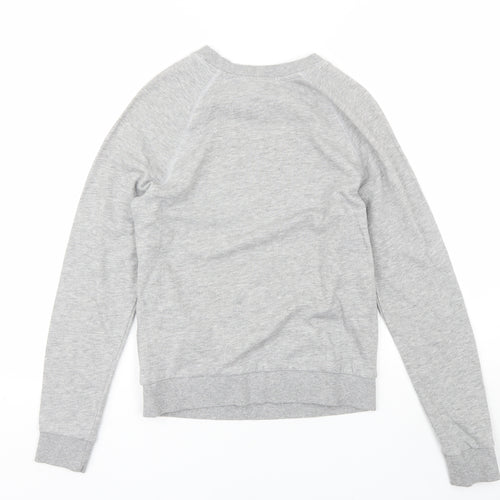 Divided Womens Grey Round Neck  Cotton Pullover Jumper Size XS