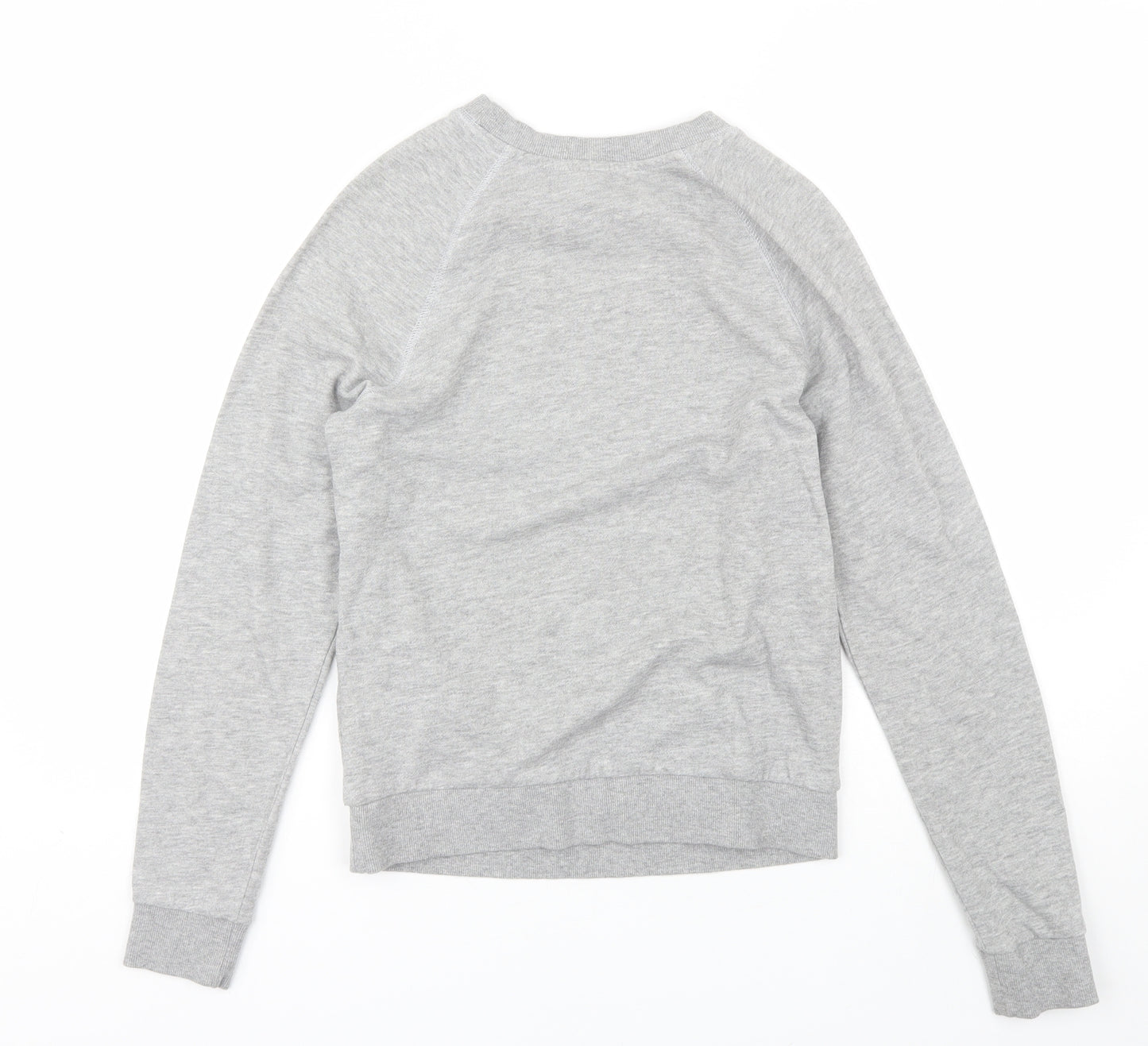 Divided Womens Grey Round Neck  Cotton Pullover Jumper Size XS