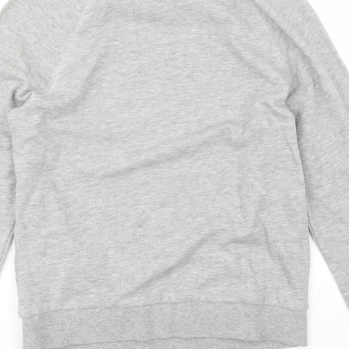 Divided Womens Grey Round Neck  Cotton Pullover Jumper Size XS