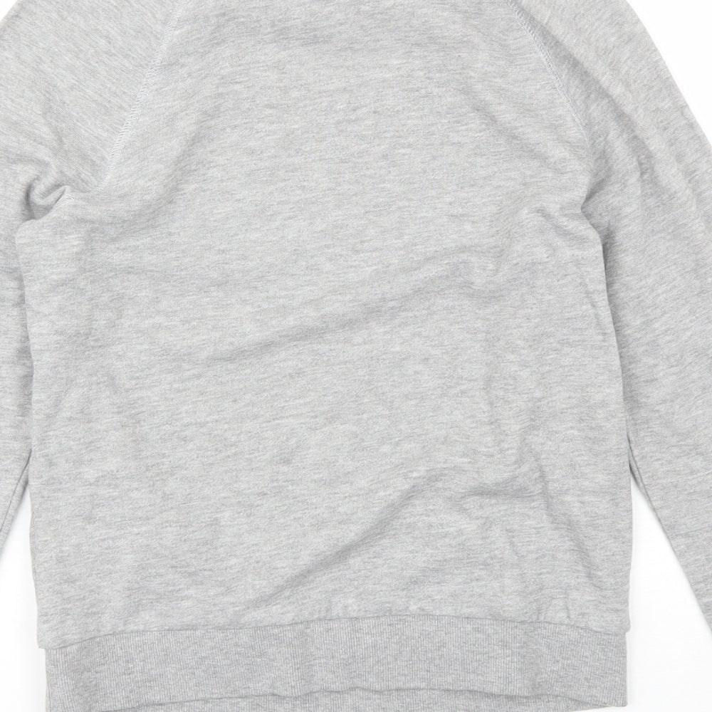 Divided Womens Grey Round Neck  Cotton Pullover Jumper Size XS