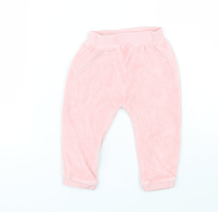George Baby Pink  Cotton Sweatpants Trousers Size 12-18 Months
