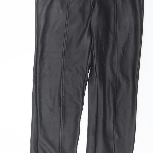 New Look Womens Black  Polyurethane Jegging Trousers Size 6 L28 in Regular