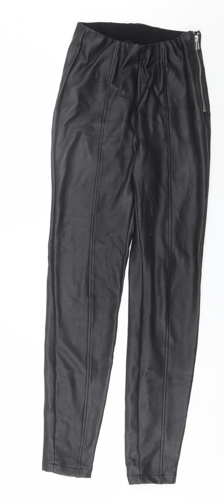 New Look Womens Black  Polyurethane Jegging Trousers Size 6 L28 in Regular