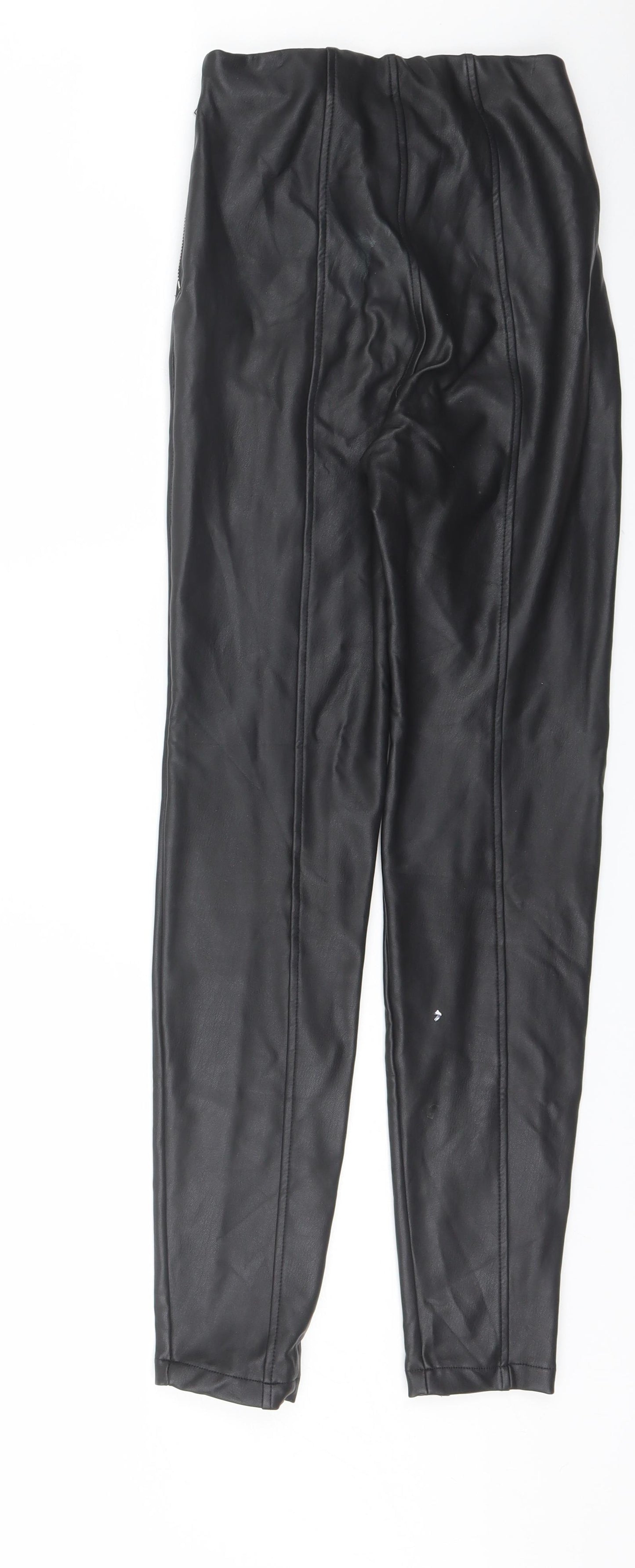 New Look Womens Black  Polyurethane Jegging Trousers Size 6 L28 in Regular
