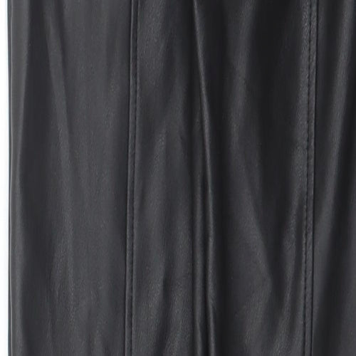 New Look Womens Black  Polyurethane Jegging Trousers Size 6 L28 in Regular