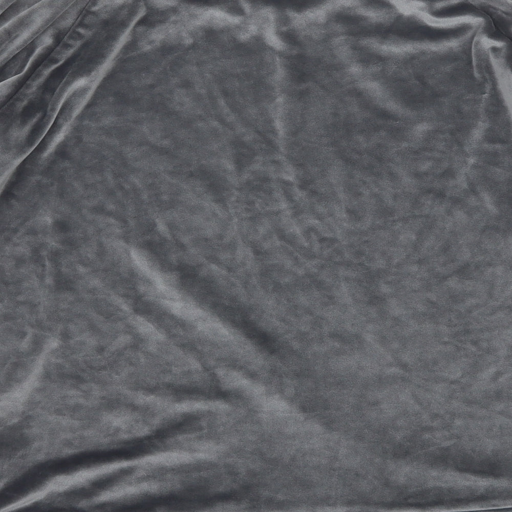Wysteria Lane Womens Grey Round Neck  Polyester Pullover Jumper Size L
