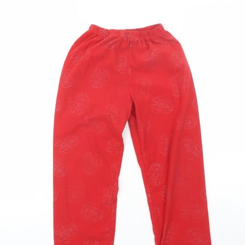 Disney Girls Red  Polyester  Pyjama Pants Size 8 Years   - Minnie Mouse