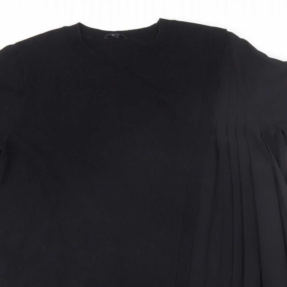 COS Womens Black  Cotton Shift  Size L  Round Neck