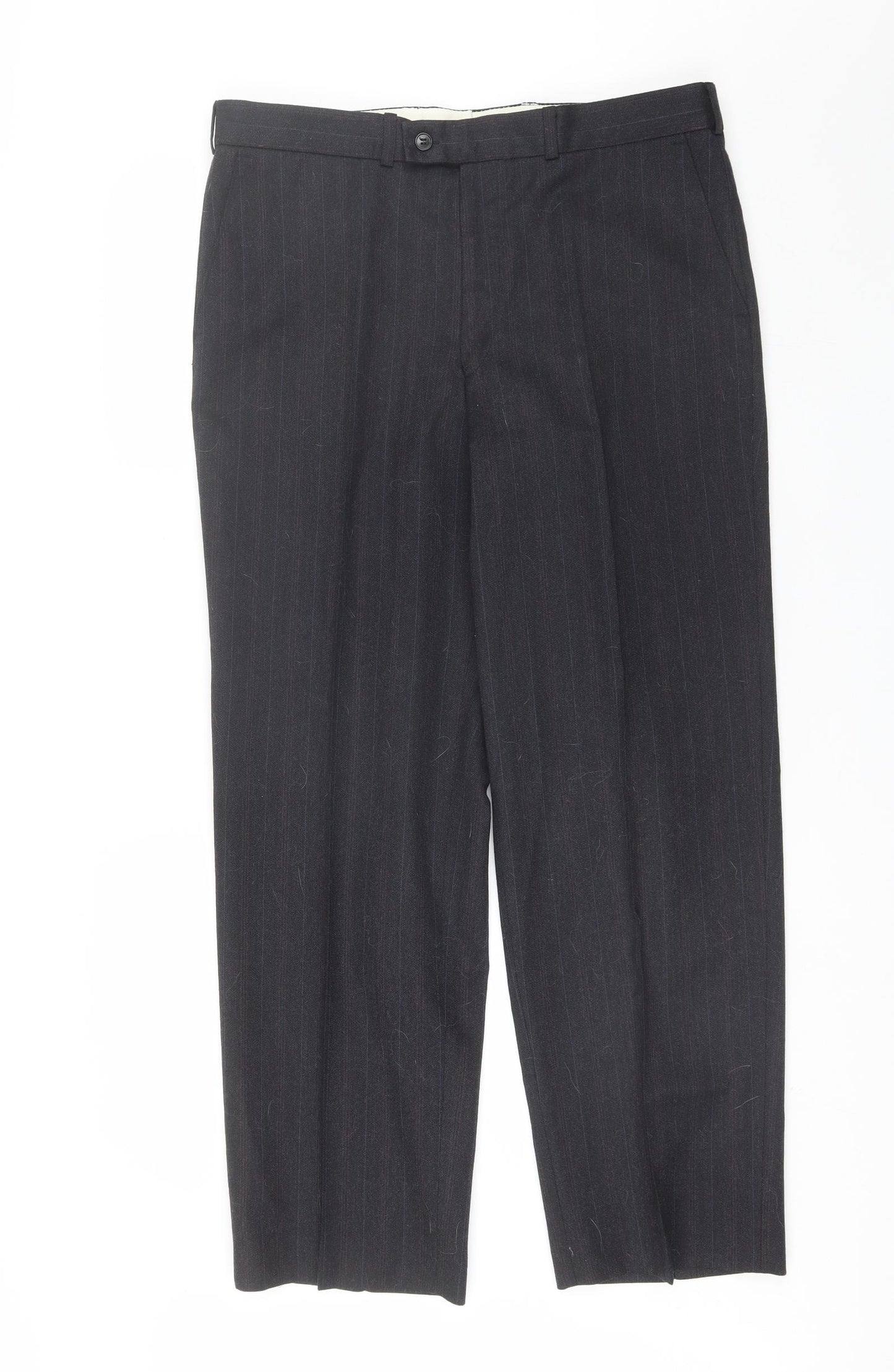 Canada Mens Grey  Wool Dress Pants Trousers Size 36 in L30 in Regular