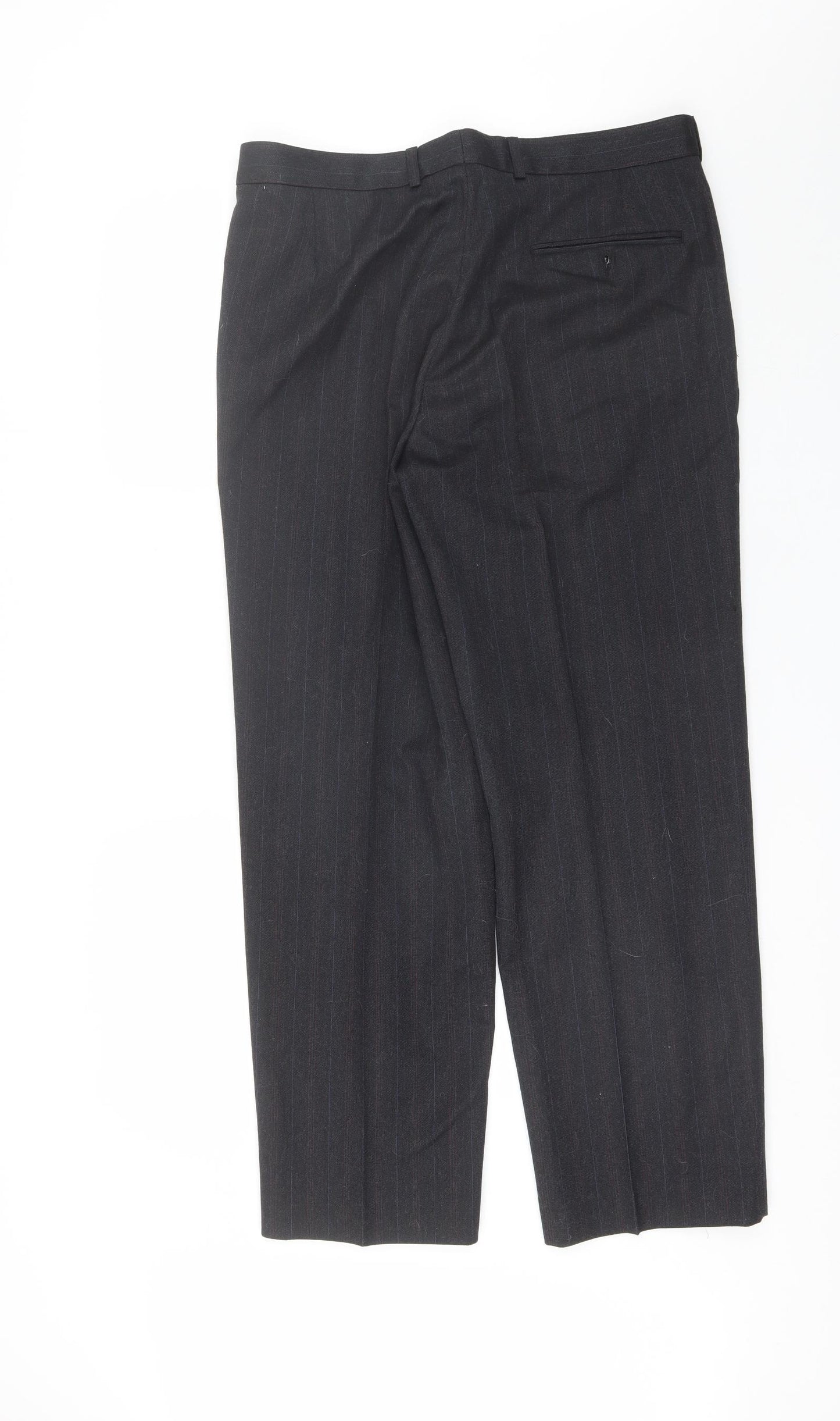 Canada Mens Grey  Wool Dress Pants Trousers Size 36 in L30 in Regular