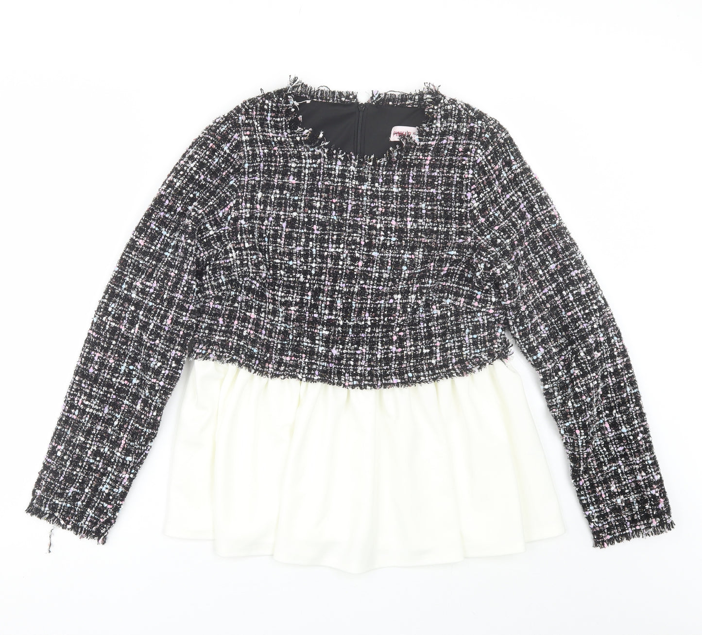 Pink Boutique Womens Black Round Neck  Polyester Pullover Jumper Size 6