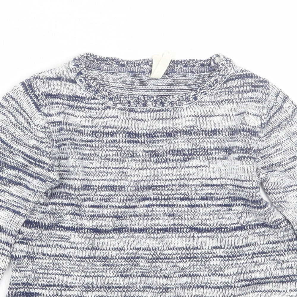 YD Girls Blue Round Neck  Acrylic Pullover Jumper Size 8-9 Years