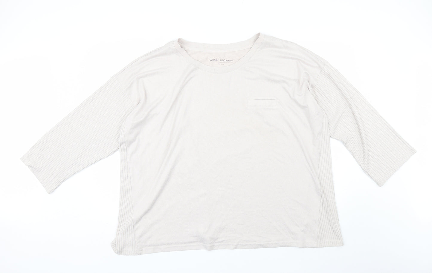 Carole Hochman Womens Pink Round Neck  Polyester Pullover Jumper Size 3XL