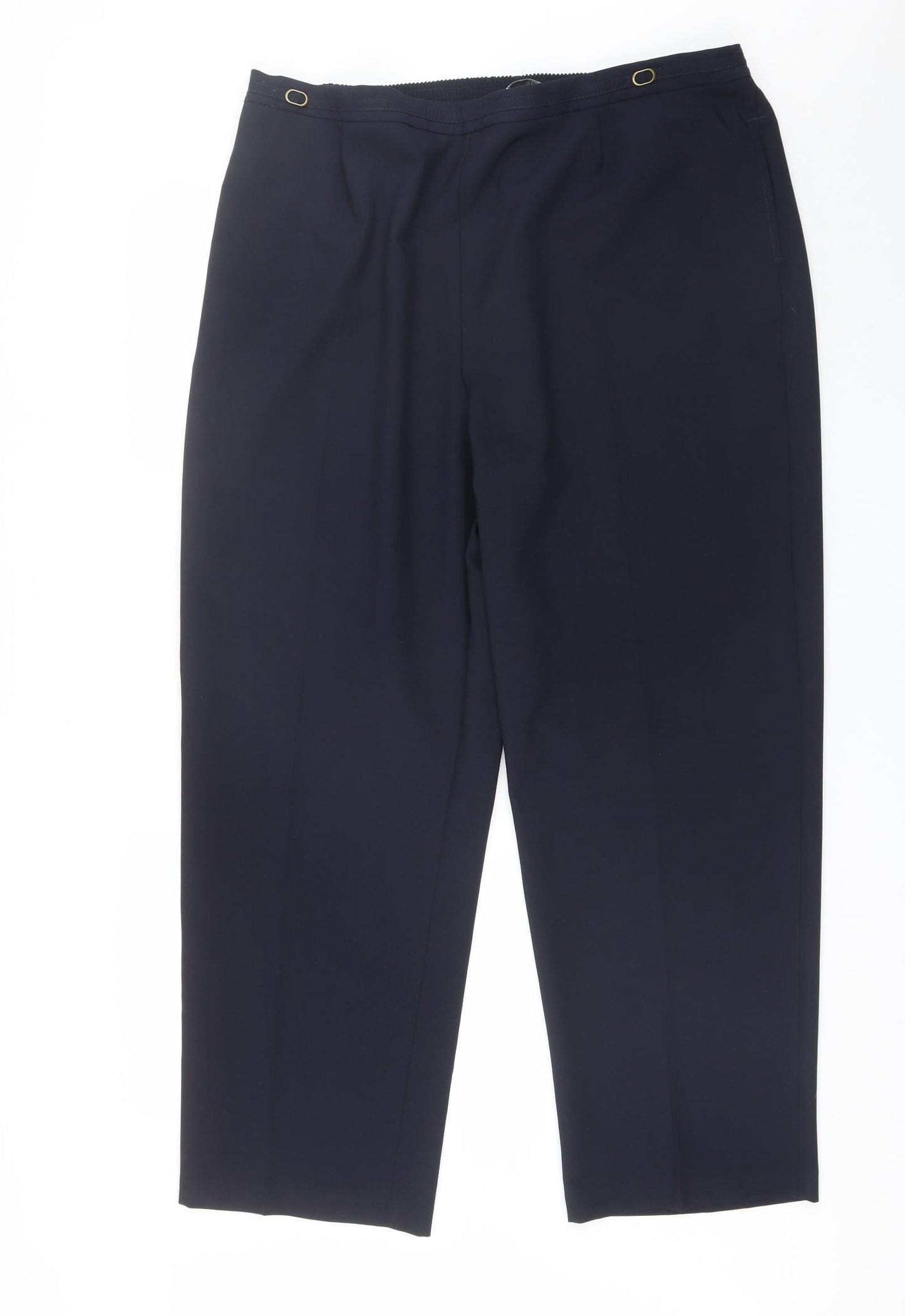 Bonmarche Womens Blue  Polyester Dress Pants Trousers Size 22 L28 in Regular