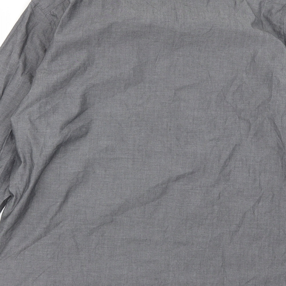 Primark Mens Grey  Polyester  Dress Shirt Size XL Collared