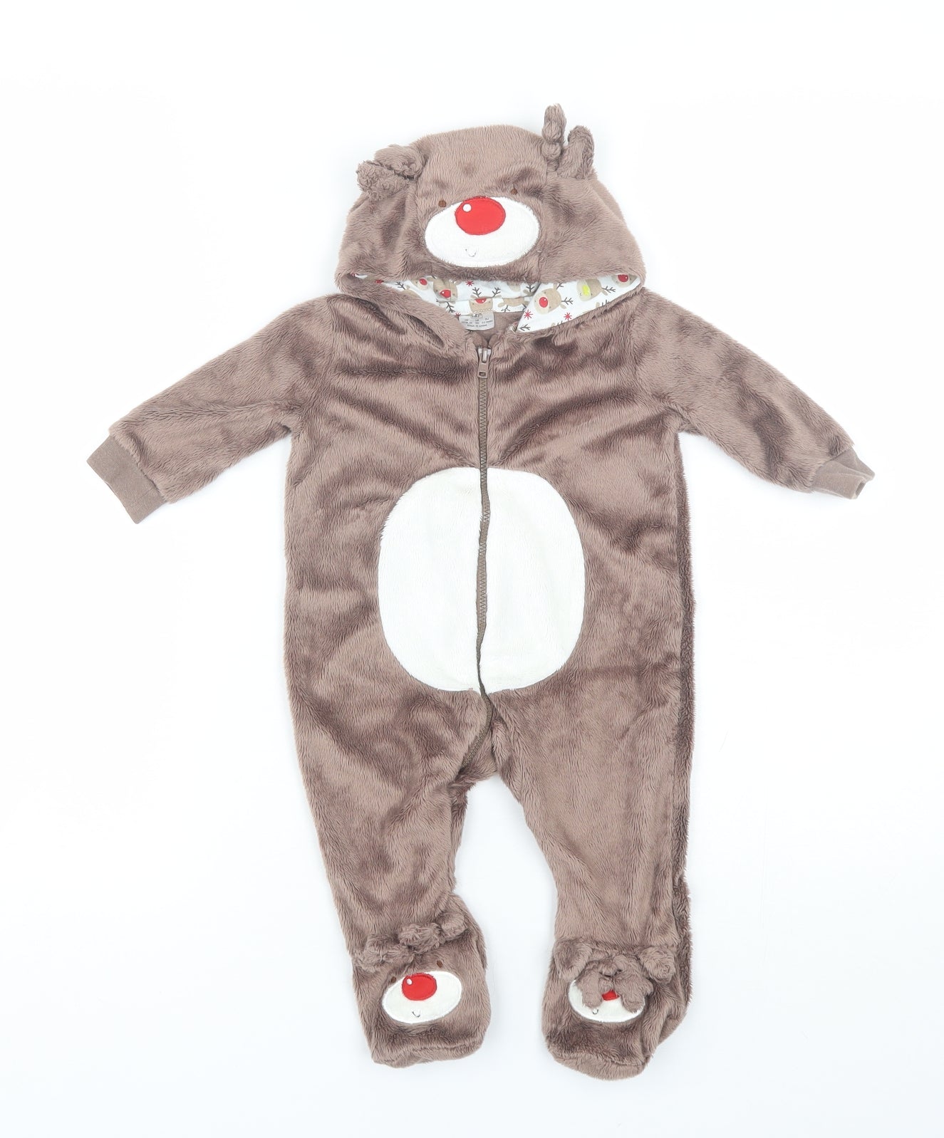 F&F Baby Brown  Polyester Babygrow One-Piece Size 3-6 Months
