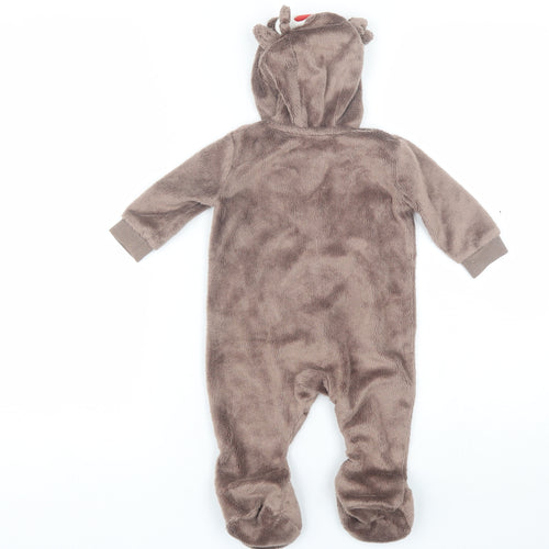 F&F Baby Brown  Polyester Babygrow One-Piece Size 3-6 Months