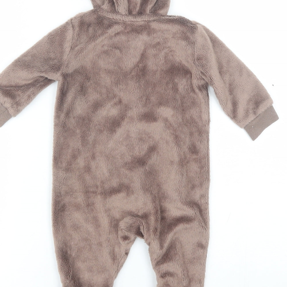 F&F Baby Brown  Polyester Babygrow One-Piece Size 3-6 Months